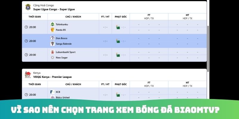 Vì sao nên chọn trang xem bóng đá Biaomtv?